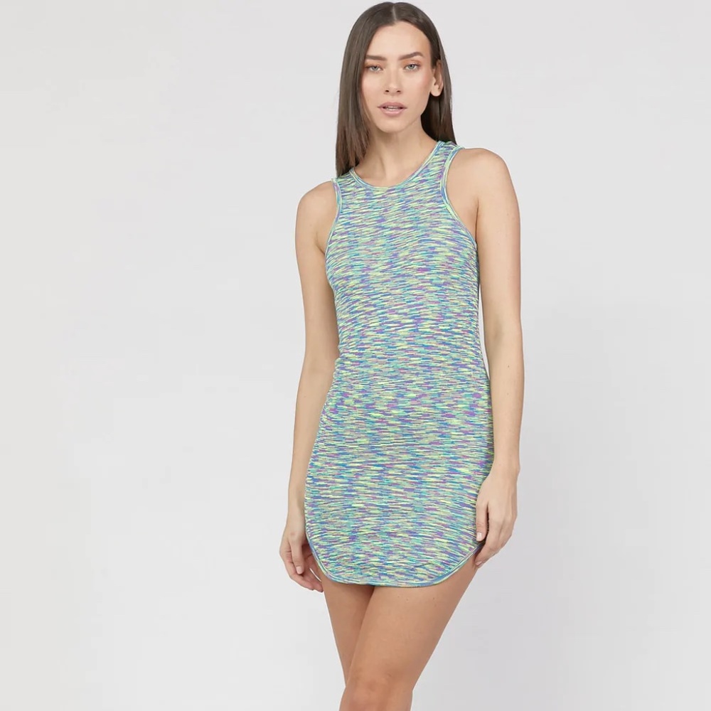 Ribbed Space Dye Racerback Dress